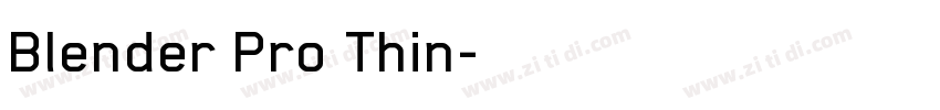 Blender Pro Thin字体转换 Blender Pro Thin字体转换